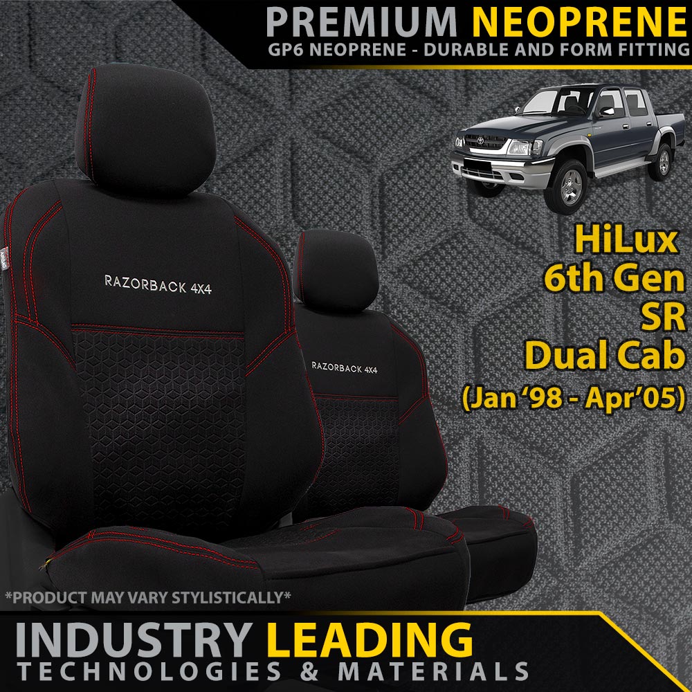 Toyota hilux neoprene seat covers sales