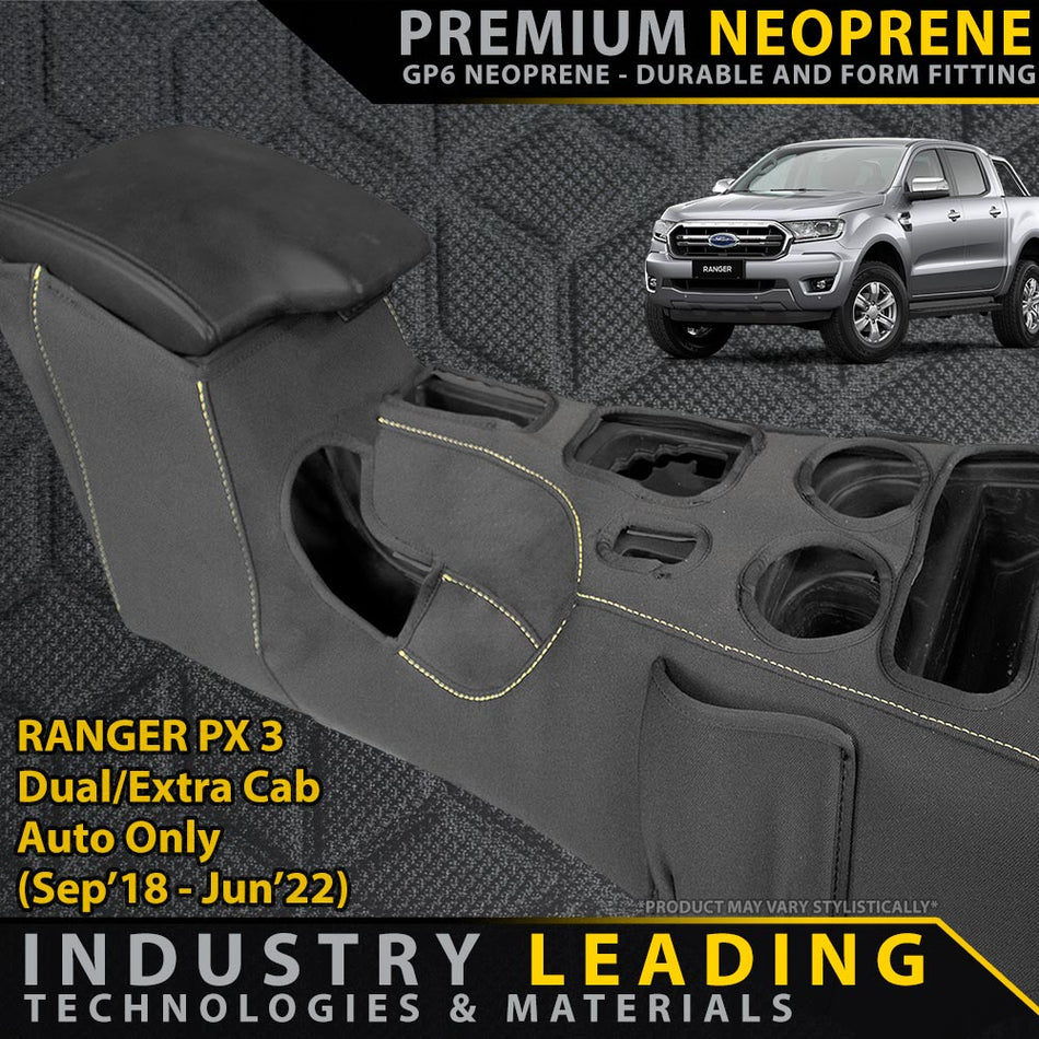 Ford Ranger PX III AUTO Premium Neoprene Console Organiser (Available)