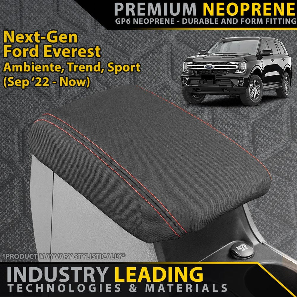 Ford Next-Gen Everest Premium Neoprene Console Lid (Made to Order)