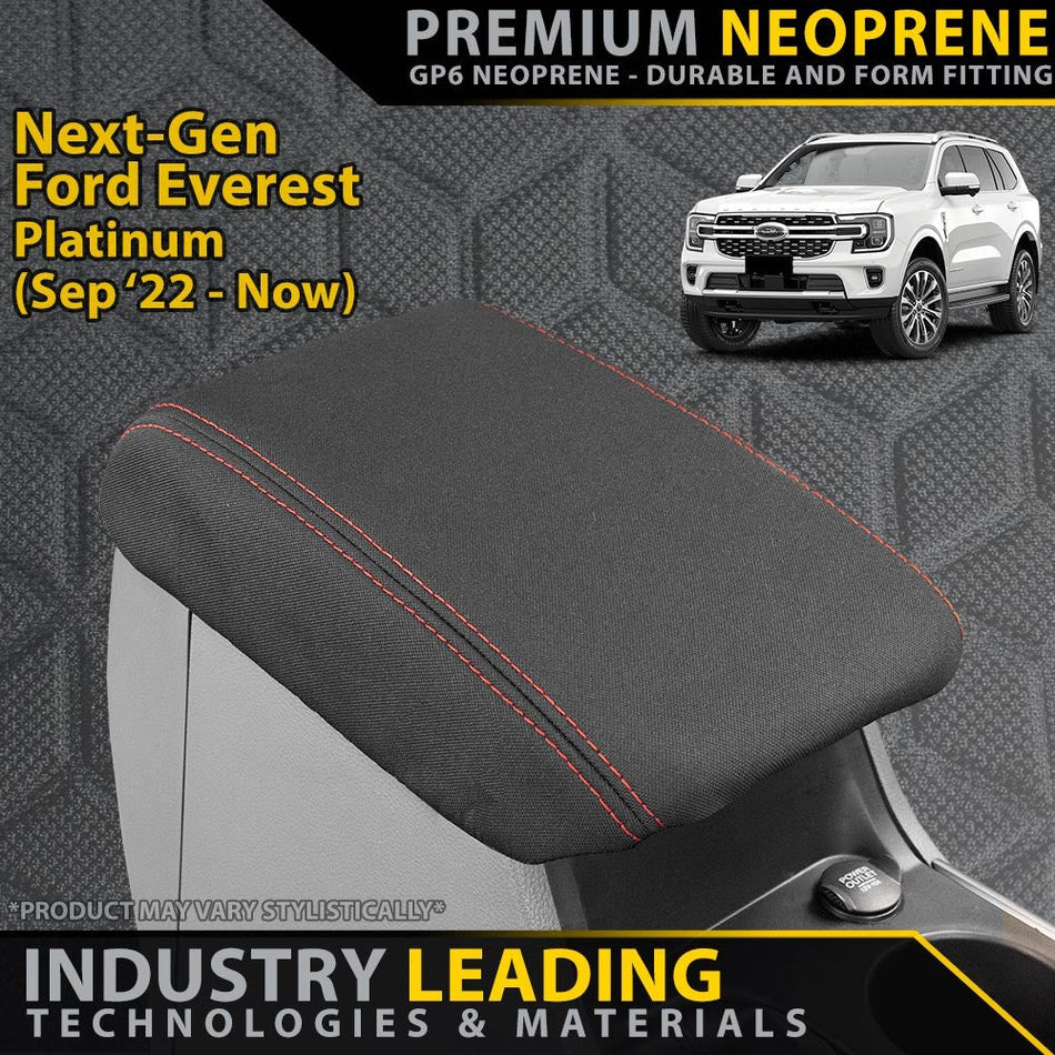 Ford Next-Gen Everest Platinum Premium Neoprene Console Lid (Made to Order)