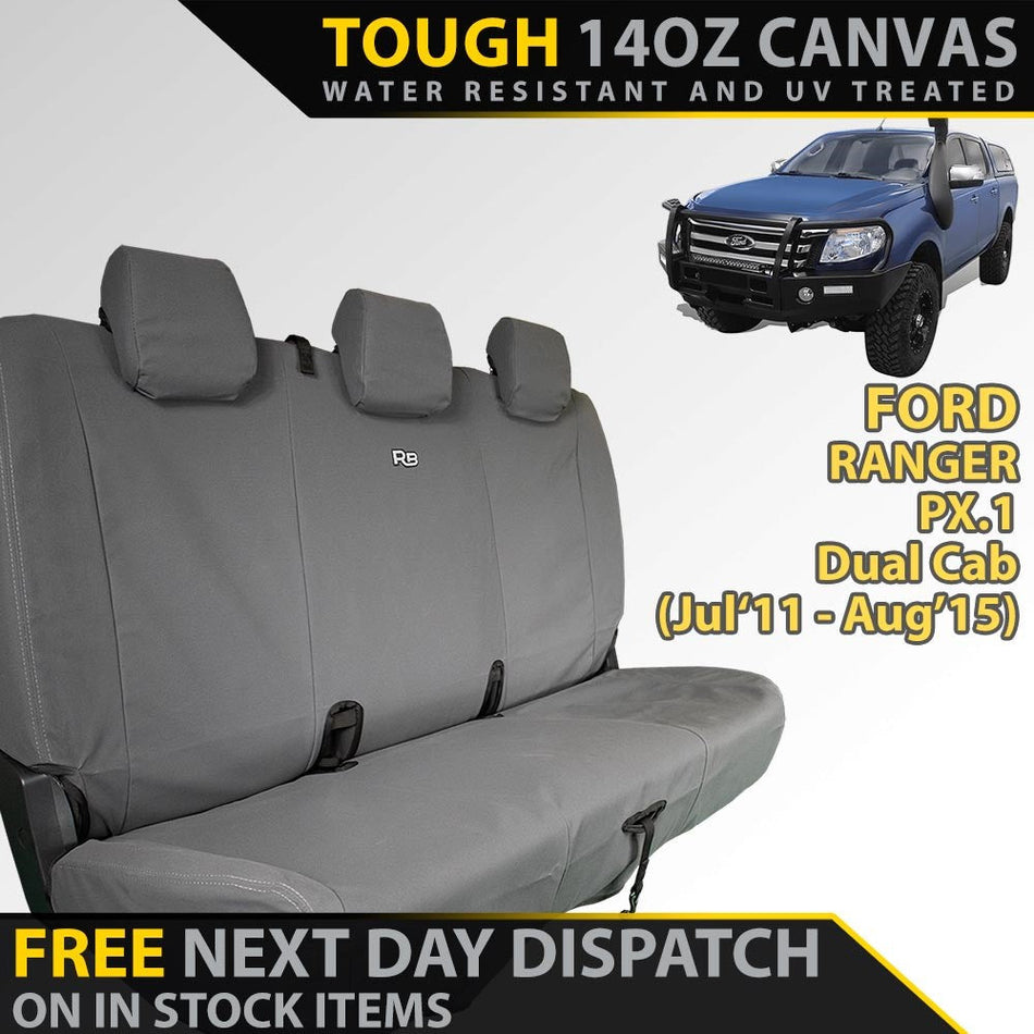Ford Ranger PX I Retro Canvas Rear Row Seat Covers (In Stock)