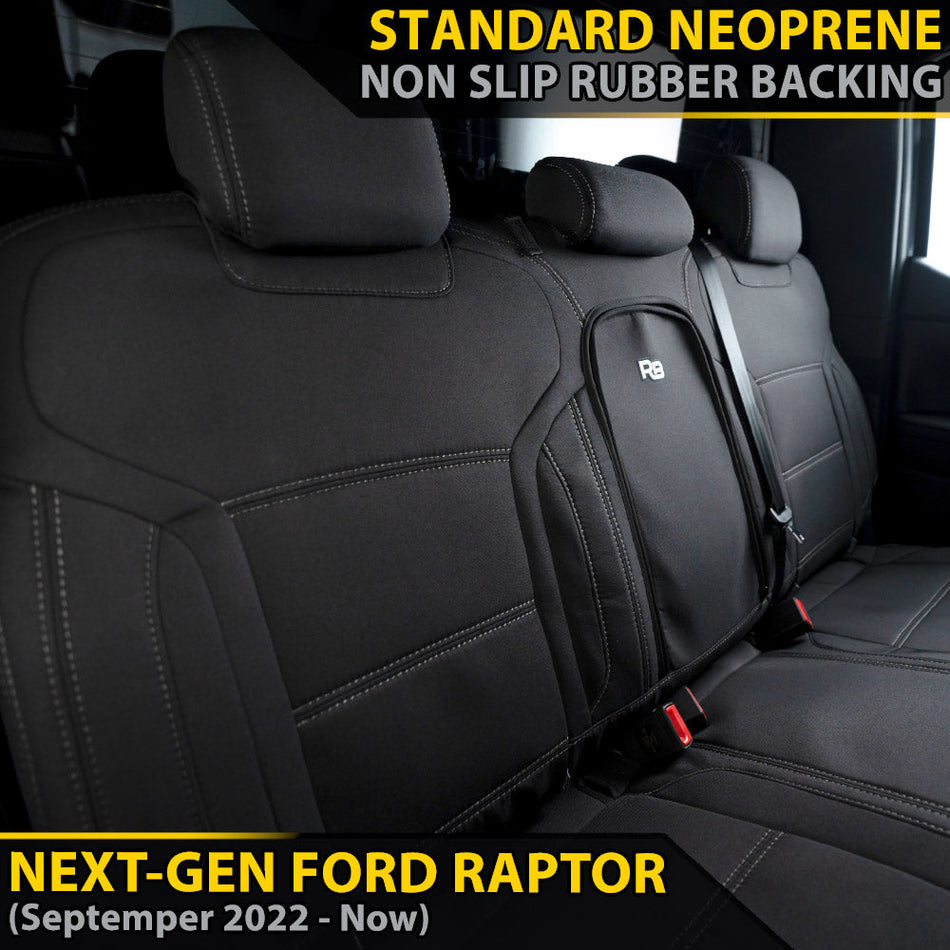 Ford Next-Gen Raptor Neoprene Rear Row Seat Covers (In Stock)