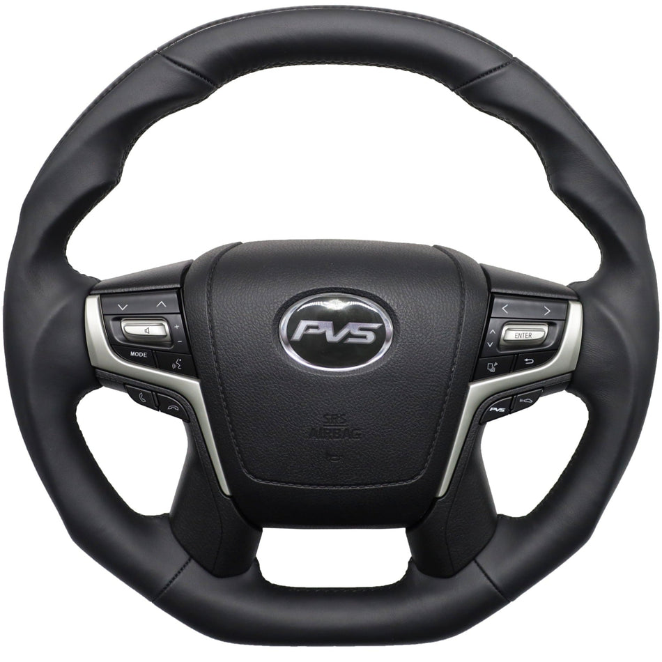 Rari Carbon Flat Bottom Black Leather Steering Wheel Kit