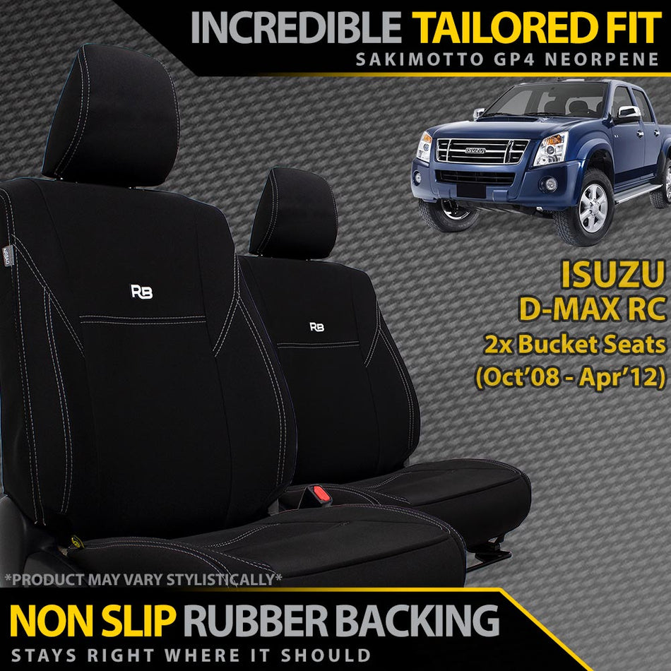 Isuzu D-MAX RC Neoprene 2x Front Seat Covers (Available)