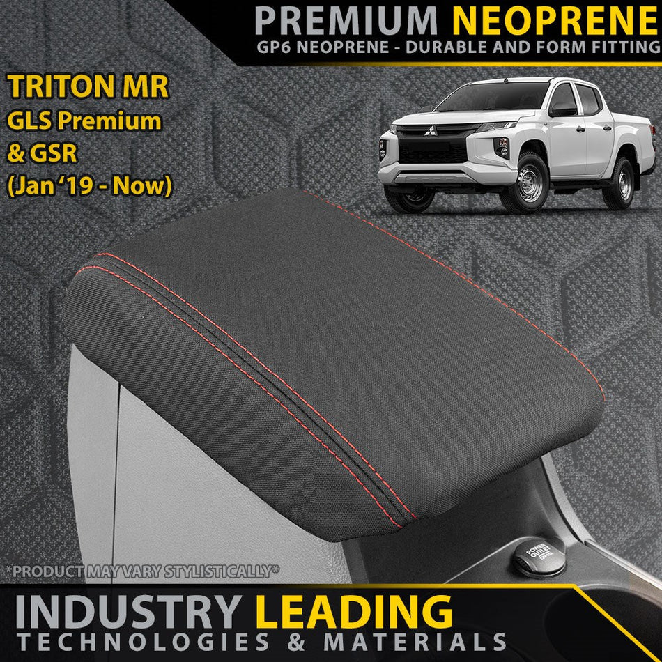 Mitsubishi Triton MR (Leather) Premium Neoprene Console Lid (Made to Order)