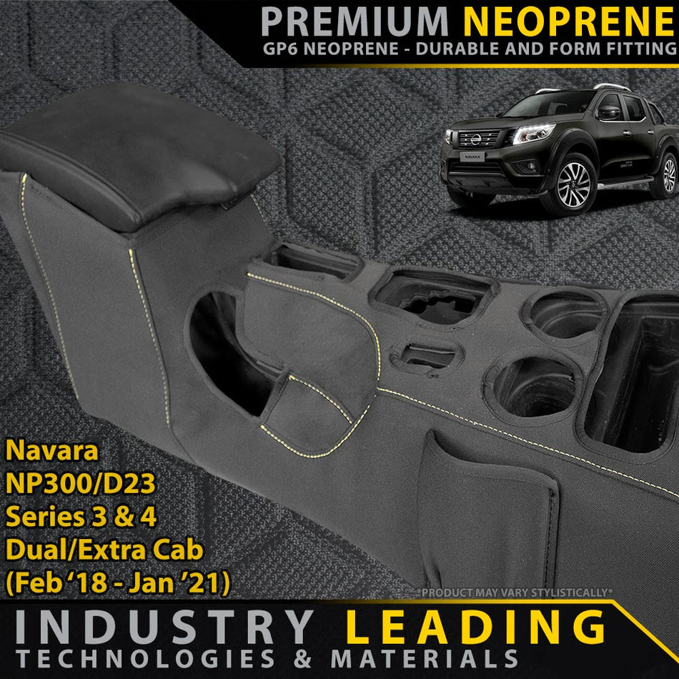 Navara NP300/D23 Series 3 & 4 Premium Neoprene Console Organiser (Made to Order)