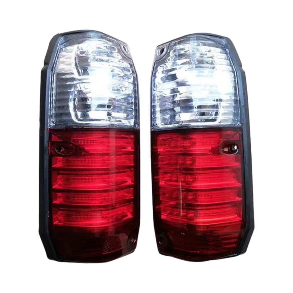 Clear + Red LED Tail Lights Plug n Play for Toyota Landcruiser 76 Series