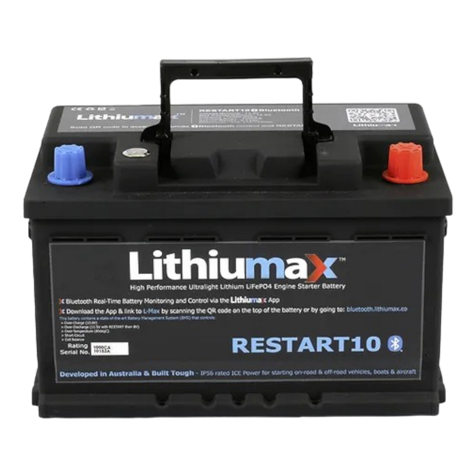 Lithiumax Gen4 RESTART10 Bluetooth 60Ah Lithium (120Ah PbEq) 5 YEAR WARRANTY