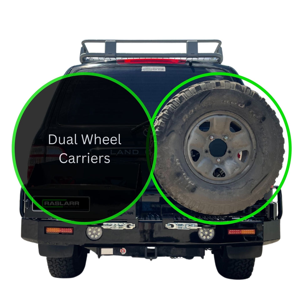 100 Series IFS Toyota Landcruiser Dual Wheel Carriers
