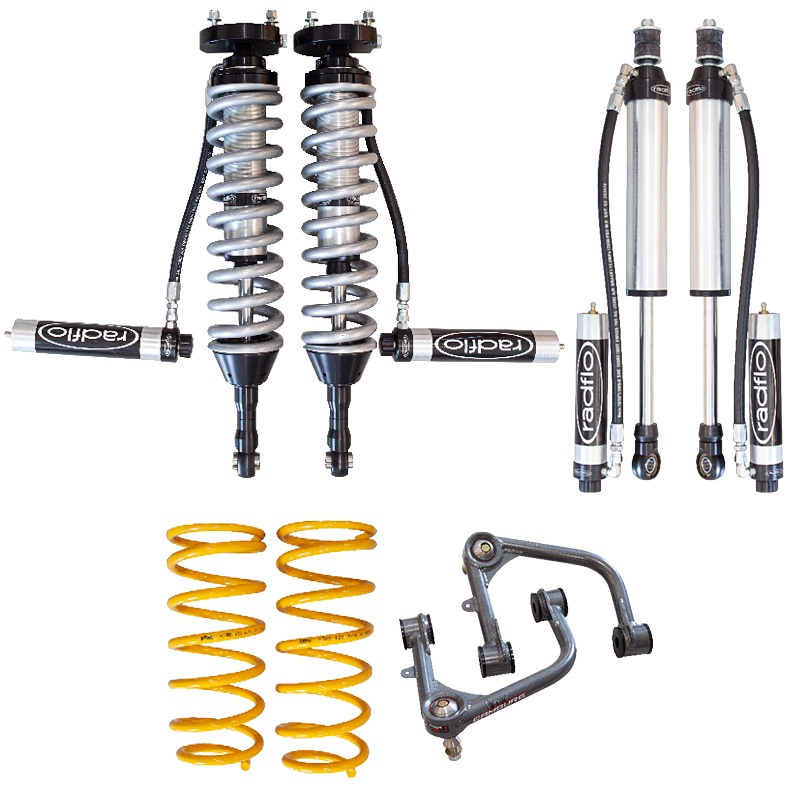 PHAT Bars RADFLO 2.5 IFP Full Kit 0” – 3” with Remote Res and Adjusters Land Cruiser 200 Series