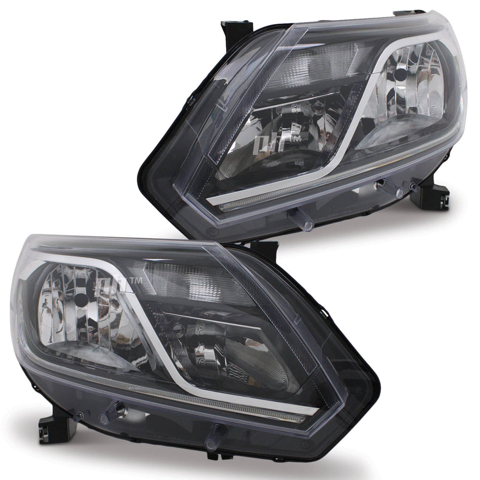 Headlights PAIR With DRL fits Holden Colorado RG Series 2 LTZ Z71 2016 - 2020