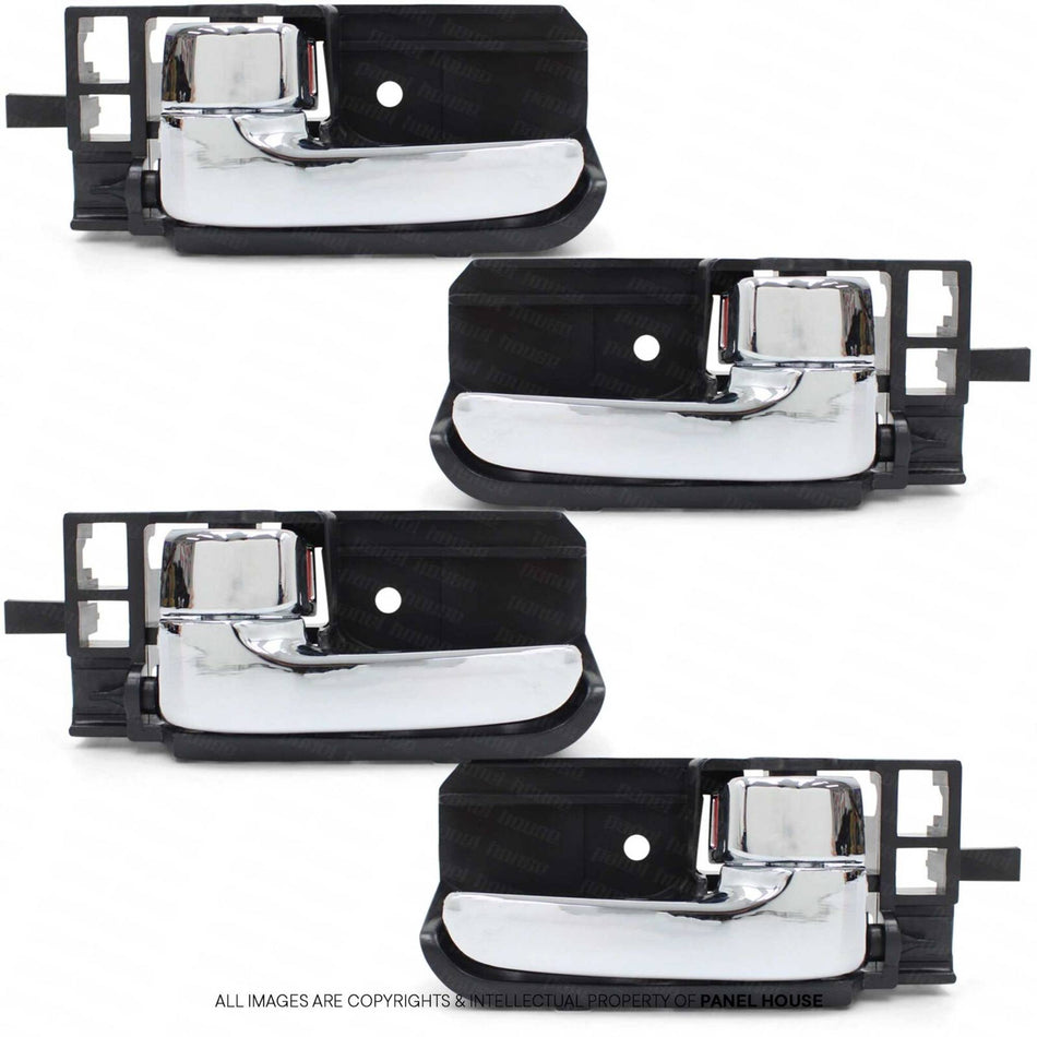 Door Handle Chrome & Grey Inner SET Fits Toyota Hilux N70 2005 - 2015