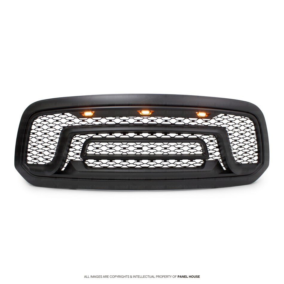 Grill Upgrade Matte Black Rebel Style fits Dodge RAM DIESEL 2500 3500 DS Laramie 2013 - 2020