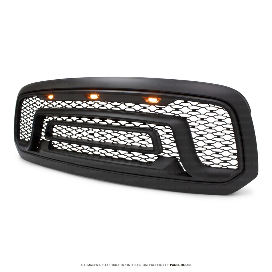 Grill Upgrade Matte Black Rebel Style fits Dodge RAM DIESEL 2500 3500 DS Laramie 2013 - 2020