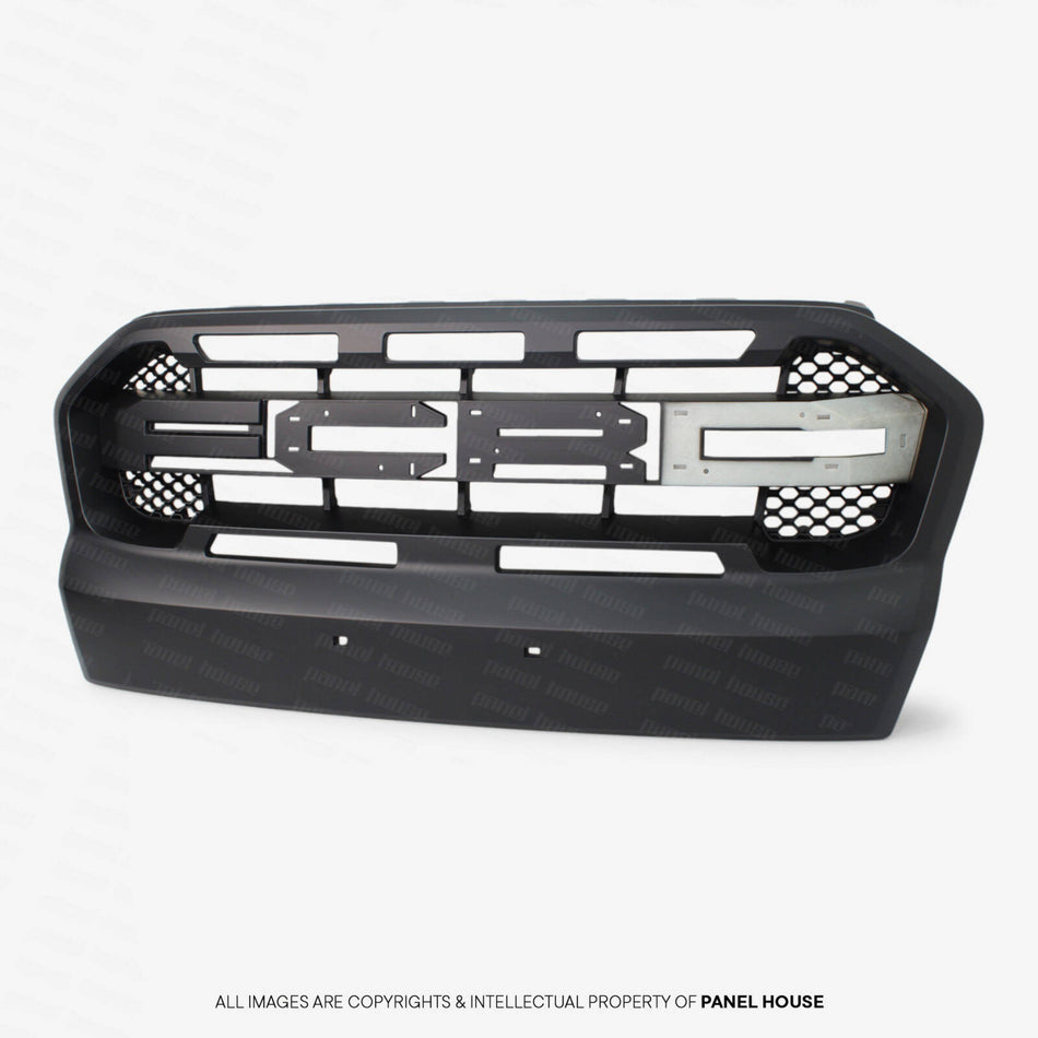 BLACK F Style Grill fits Ford Ranger PX2 MK2 2015 - 2018 XL XLS XLT Wildtrak