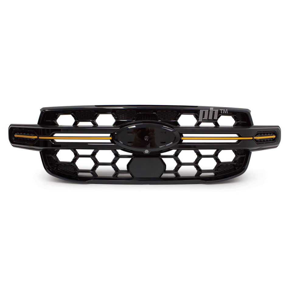 Grill Gloss BLACK Wildtrak Style fits Ford Ranger Next Gen T9 2022-