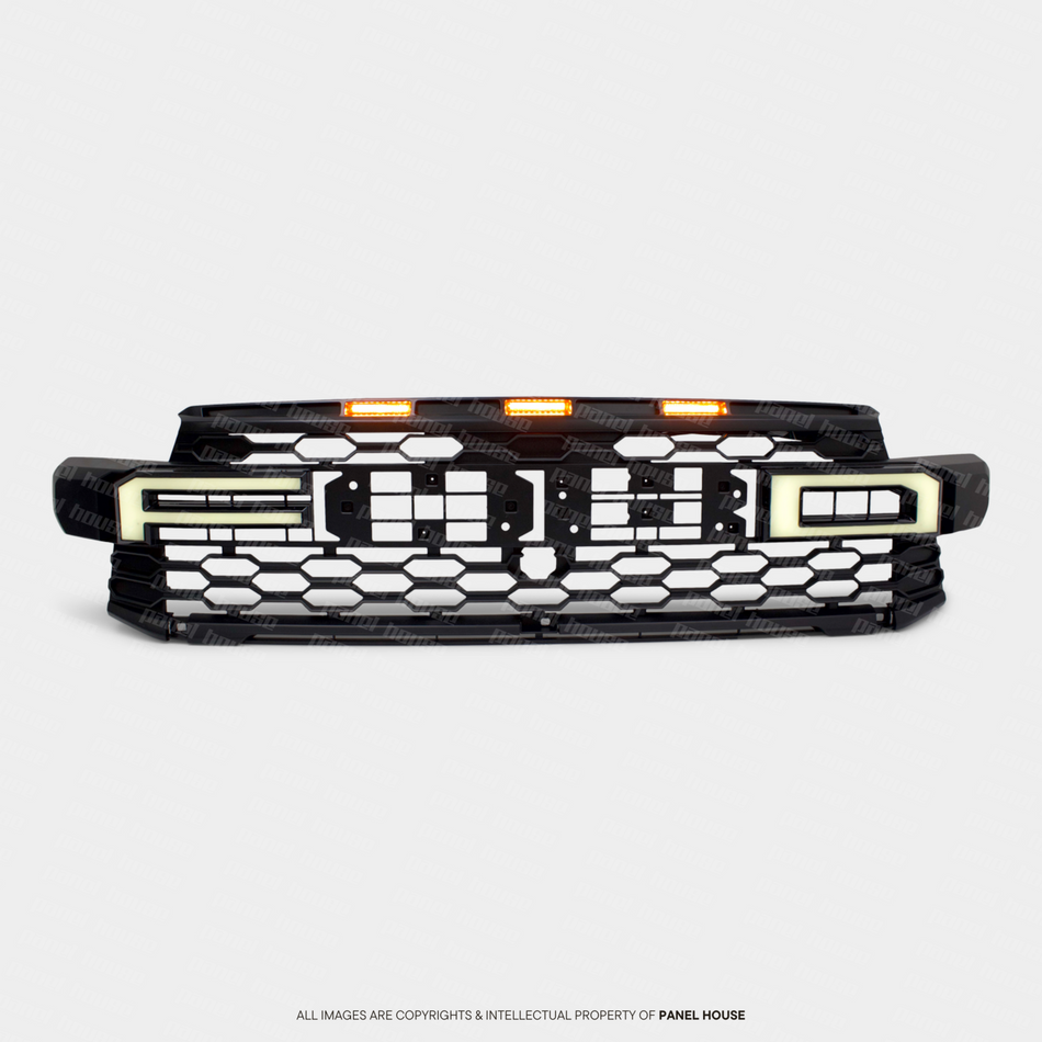 Grill Upgrade with DRL Light Up Letters fits Ford Ranger Raptor T9 2022-