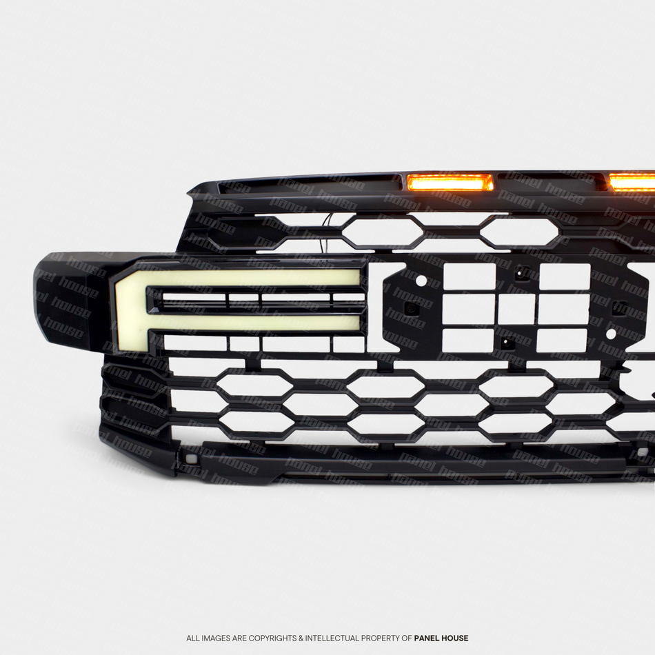 Grill Upgrade with DRL Light Up Letters fits Ford Ranger Raptor T9 2022-