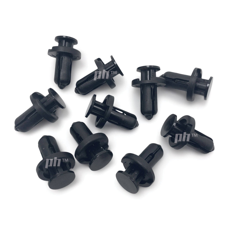 Long Push In Retainer Clip x10 10mm Hole fits Toyota Models