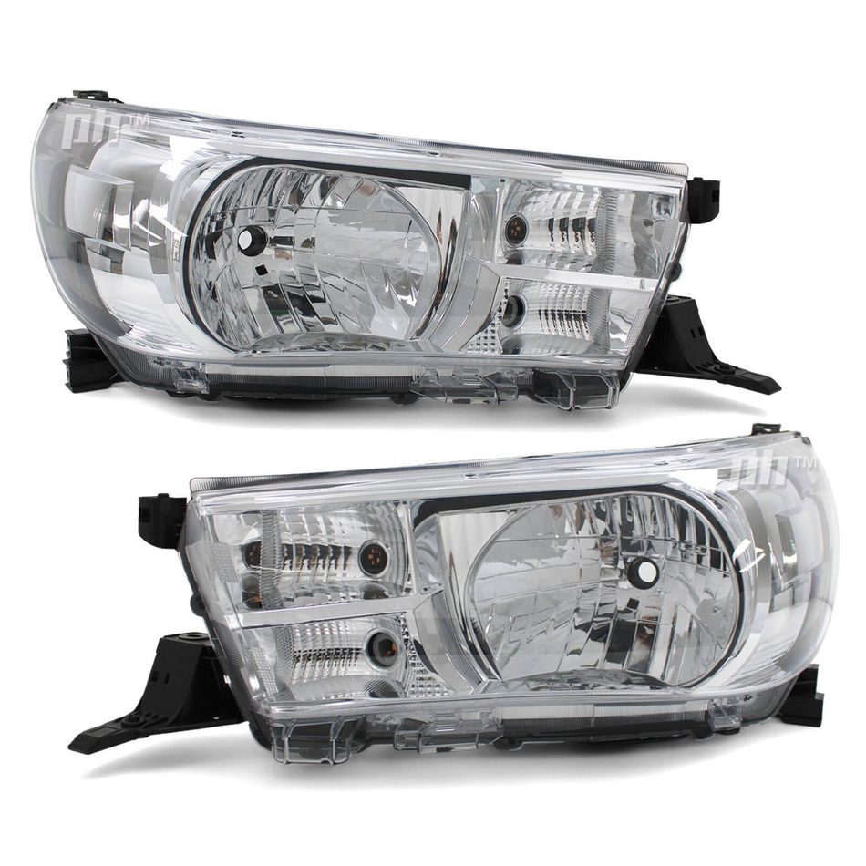 Headlights PAIR Fits Toyota Hilux N80 Workmate 2WD 4WD 05/2015 - 2022