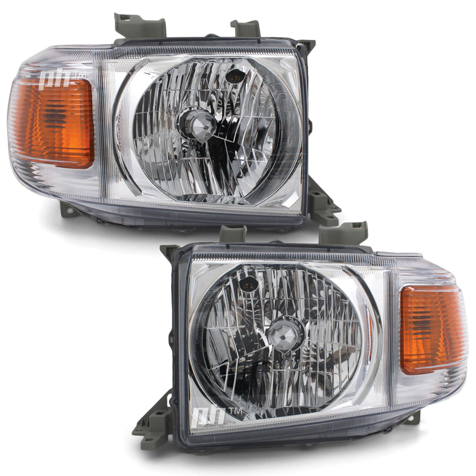 Headlights PAIR Fits Toyota Landcruiser VDJ 76 78 79 Series 2007 - 2023