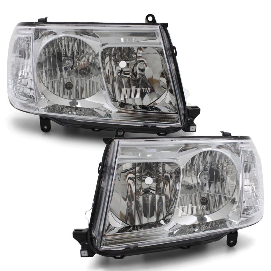 Headlights PAIR fits Toyota Landcruiser 100 Series 2005 - 2007