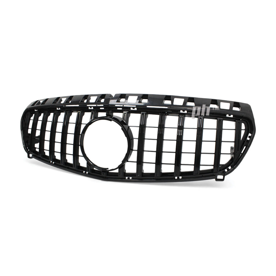 Gloss BLACK GT Style Grill Fits Mercedes-Benz W176 A-Class & A45 AMG 12 - 15