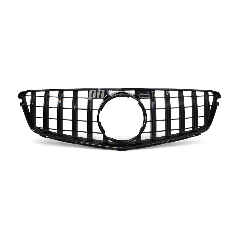 Gloss BLACK GT Style Grill fits Mercedes Benz C Class W204 2007 - 2014