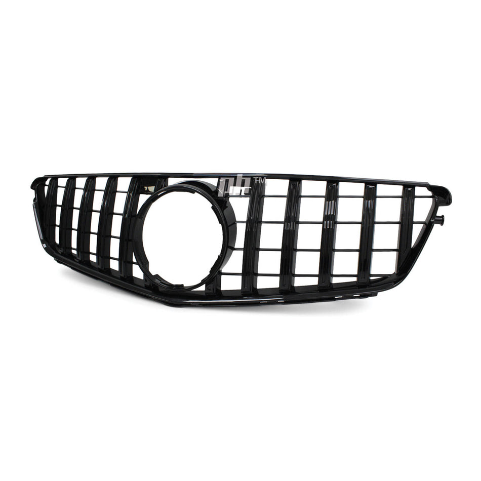 Gloss BLACK GT Style Grill fits Mercedes Benz C Class W204 2007 - 2014