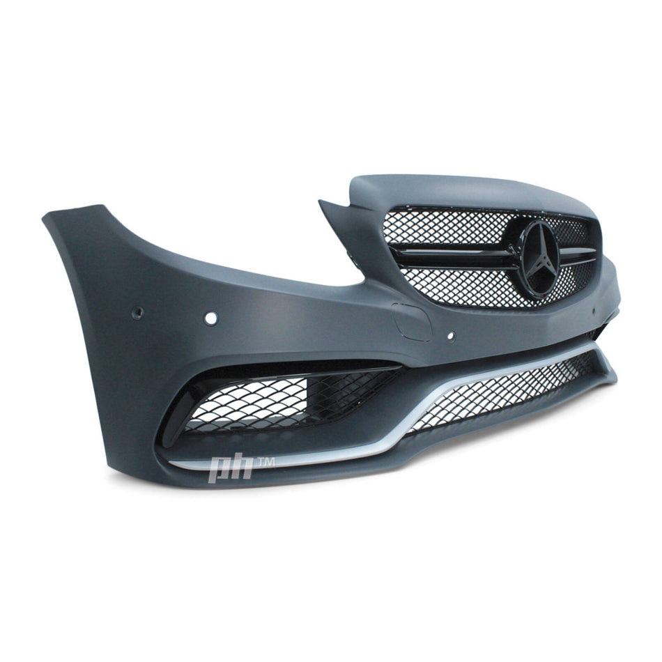 Front Bumper Bar Kit AMG C63 Style Fits Mercedes-Benz C-Class W205 2014 - 2018