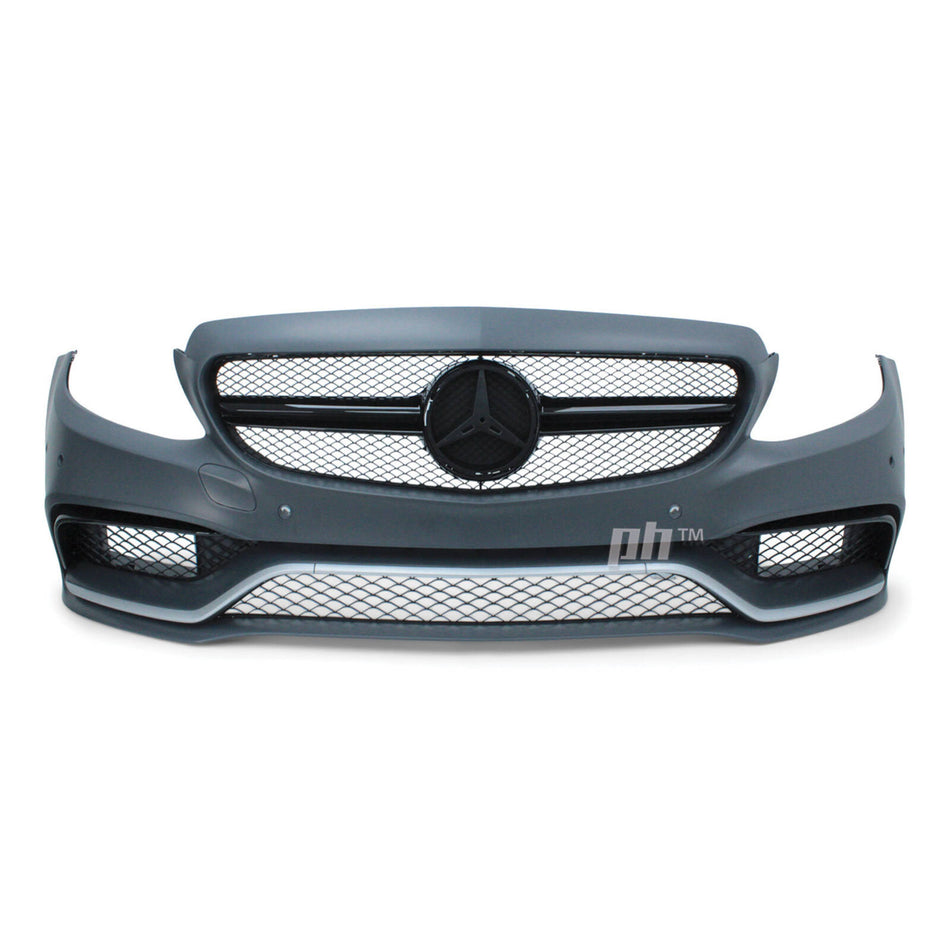 Front Bumper Bar Kit AMG C63 Style Fits Mercedes-Benz C-Class W205 2014 - 2018