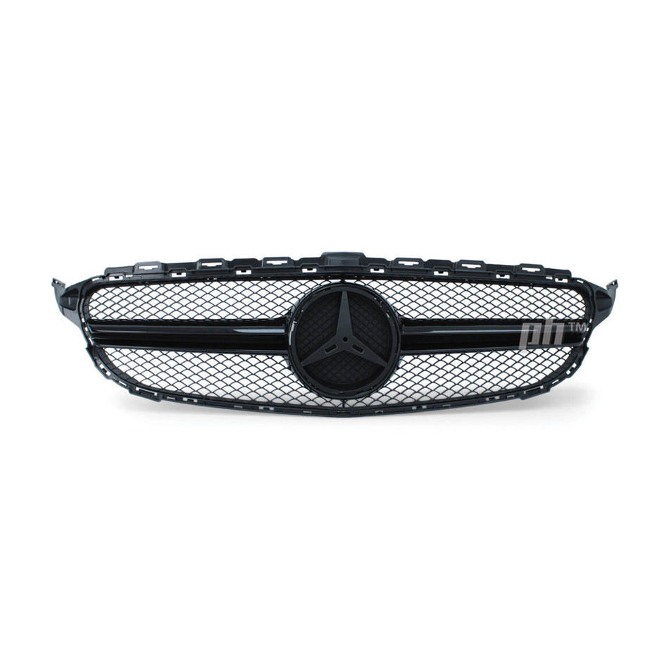 Grill Gloss BLACK AMG C63 Style Fits Mercedes-Benz C-Class W205 2014 - 2018