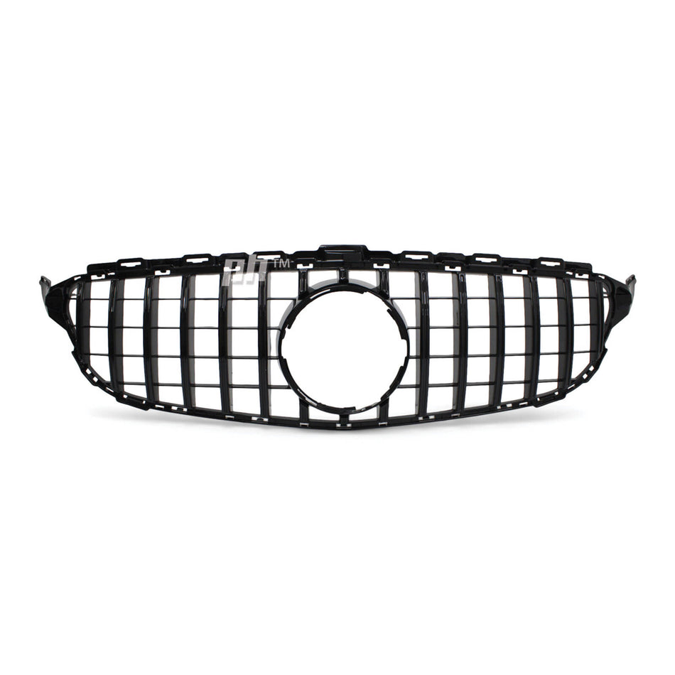 Gloss BLACK GT Style Grill fits Mercedes Benz C Class W205 2014 - 2018