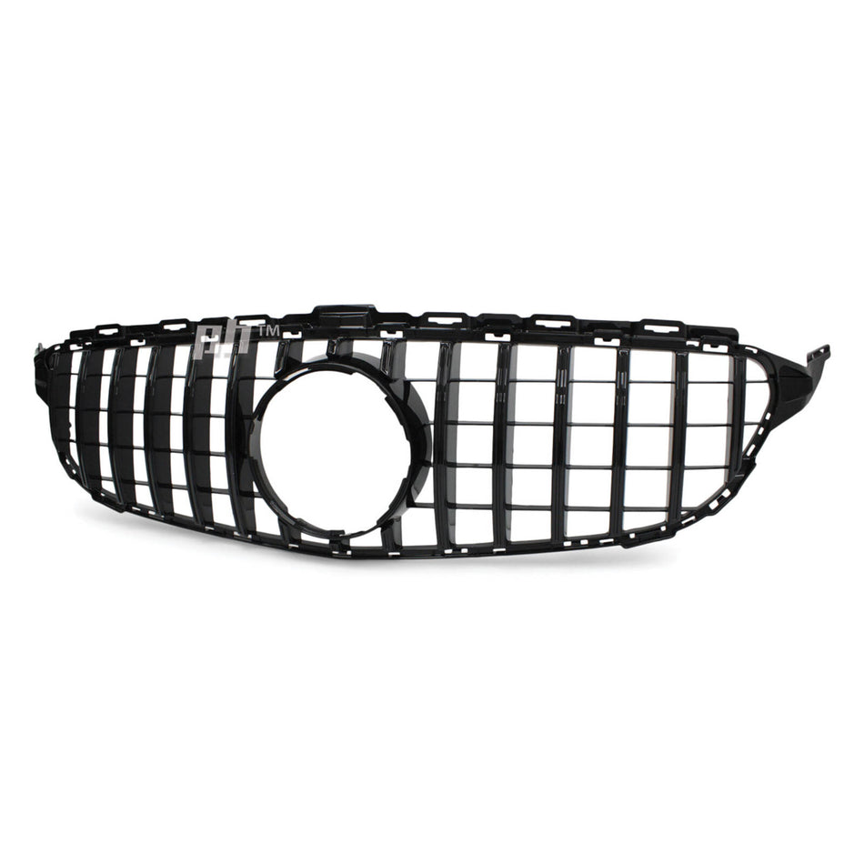 Gloss BLACK GT Style Grill fits Mercedes Benz C Class W205 2014 - 2018