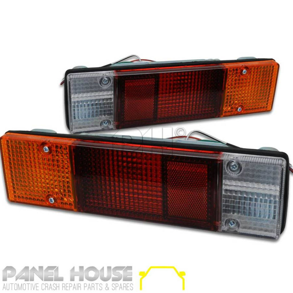 Tail Lights PAIR Round Plug fits Mitsubishi Triton 1986 - 2015