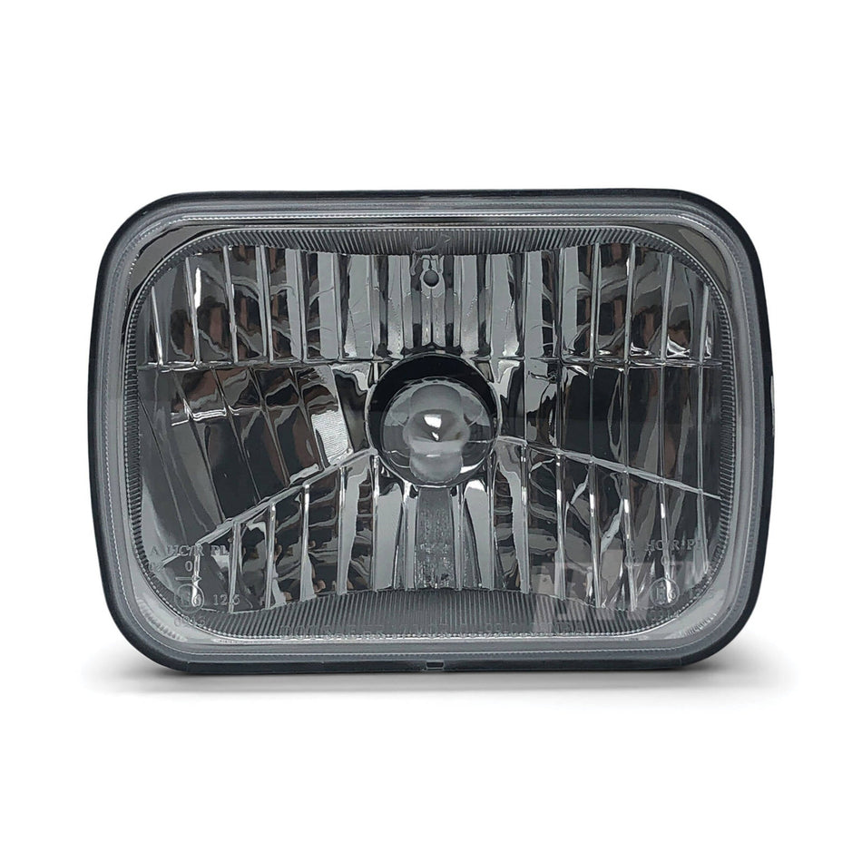 Headlights PAIR 7x5 Rectangle Semi Sealed Crystal Beam Fits Mazda B-Series Ute