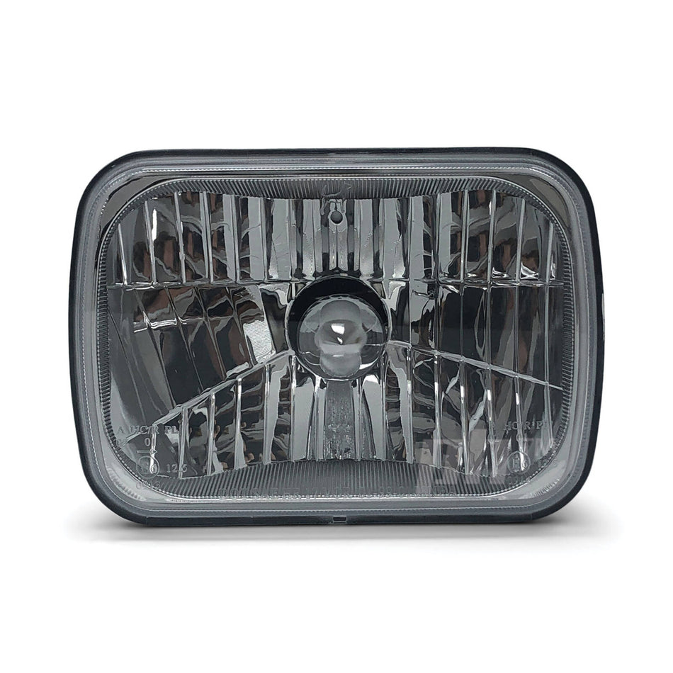 Headlights PAIR 7x5 Rectangle Semi Sealed Crystal Beam Fits Mazda B-Series Ute