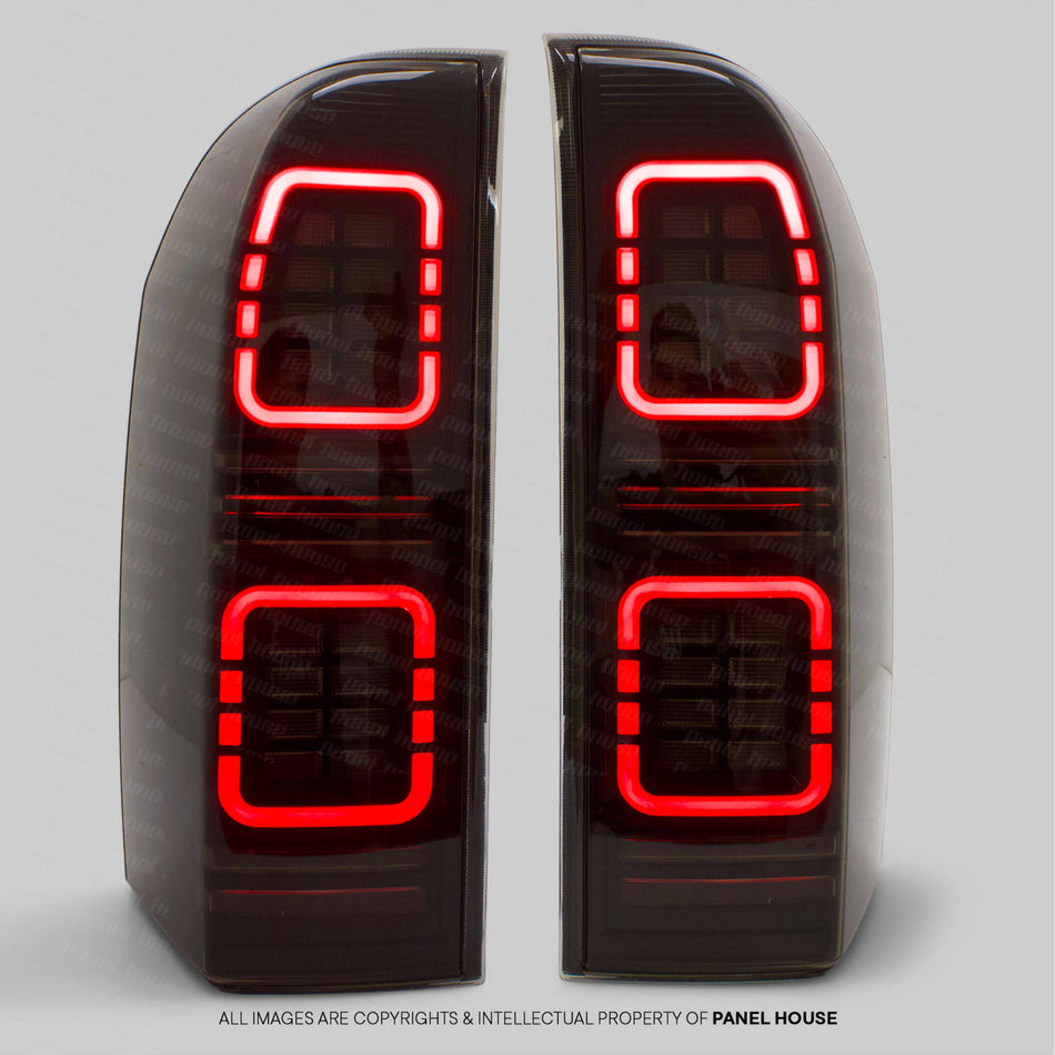 Black Tail Lights Full LED Fits Nissan Patrol GU Y61 2004-2013 Wagon