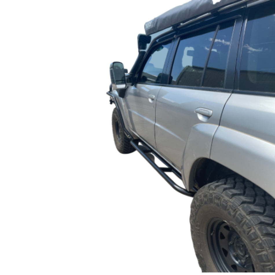 GU Nissan Patrol Traditional Rock Sliders & Rails (Bolt on) [LONG]