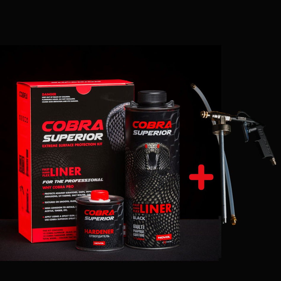 COBRA PRO BLACK All-in-One KIT - 800ml (Includes Superior Spray gun)