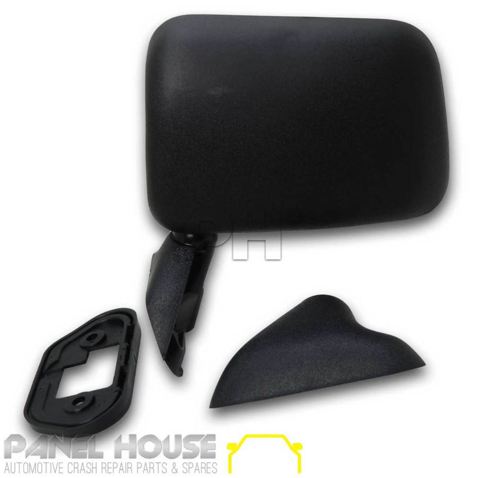Door Mirrors PAIR Skin Mount Black Fits Toyota Hilux 01-05 2WD 4WD