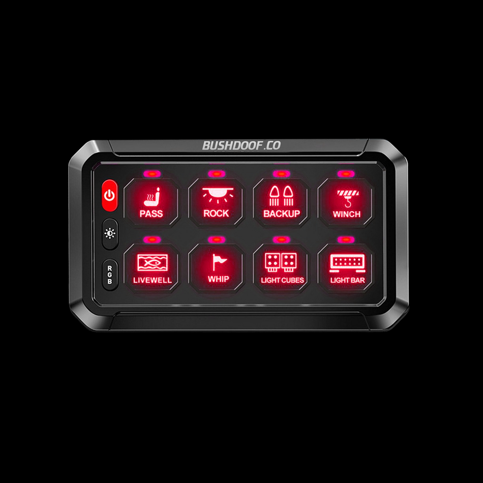 8-Gang Switch Panel/Fusebox with Bluetooth Control
