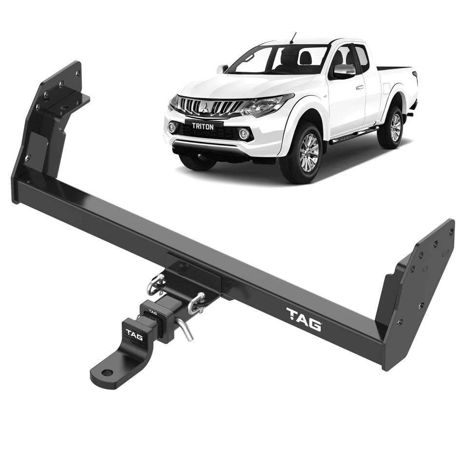 TAG Heavy Duty Towbar & Direct Fit Wiring for Mitsubishi Triton ML MN Ute With Step (07/2006 - 08/2009)