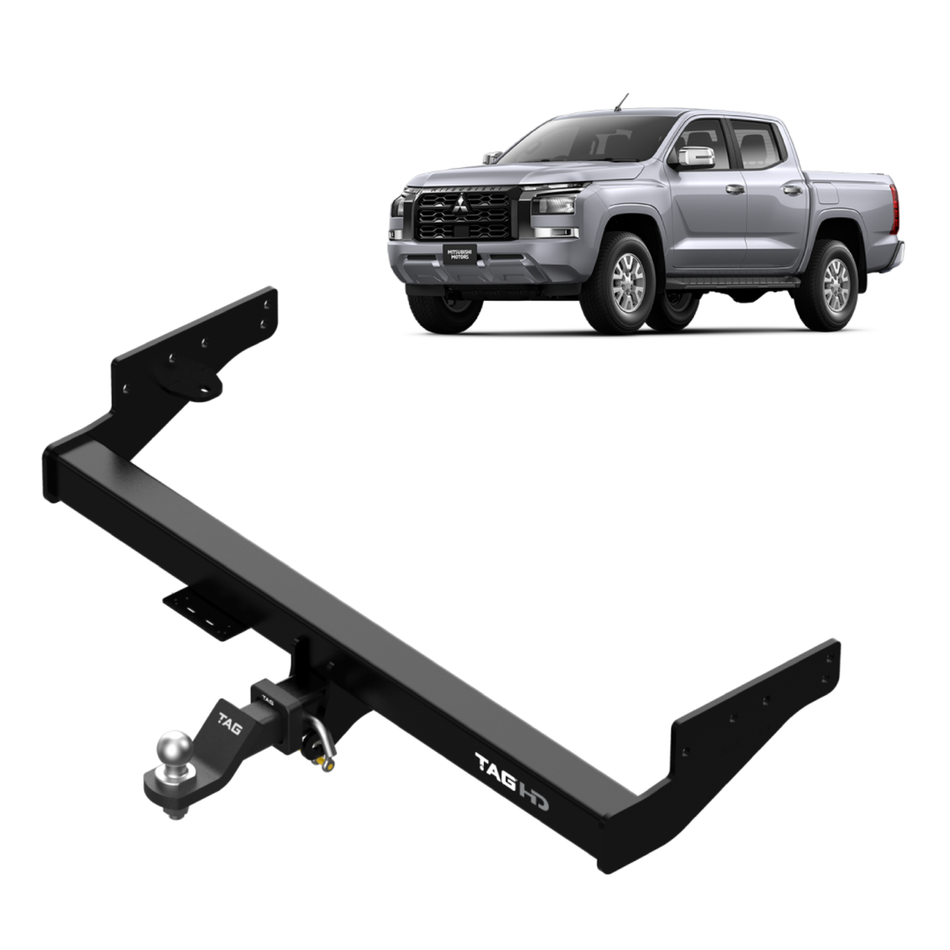 Tag Heavy Duty Towbar & Direct Fit Wiring for Mitsubishi Triton MV Cab Chassis (2024 - On)