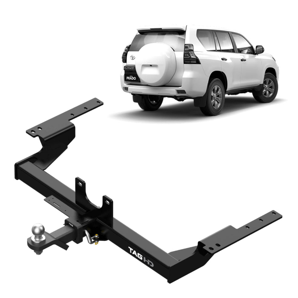 TAG Heavy Duty Towbar & Direct Fit Wiring Kit for Toyota Prado 150 Series (11/2009 - 06/2024)