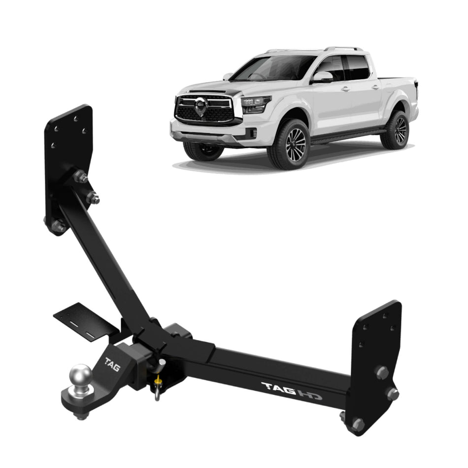 TAG Heavy Duty Towbar & Wiring Adaptor For GWM Cannon Alpha Styleside Ute (04/2024 - On)