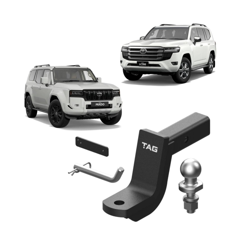 TAG 50mm Towbar Hitch & Wiring Harness Kit for Toyota Landcruiser 300 Series (07/2021 - on), Prado 250 Series (08/2024 - On)