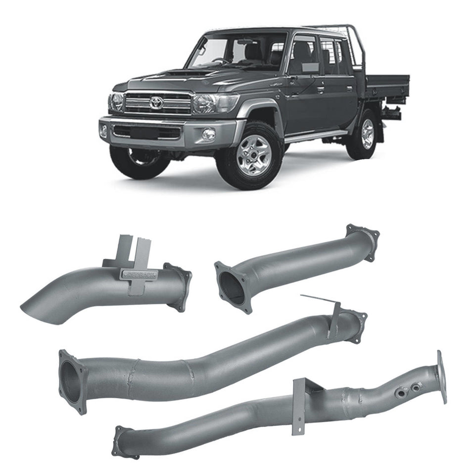 Redback Extreme Duty 4" DPF Back Exhaust for Toyota Landcruiser 79 Series Dual Cab
