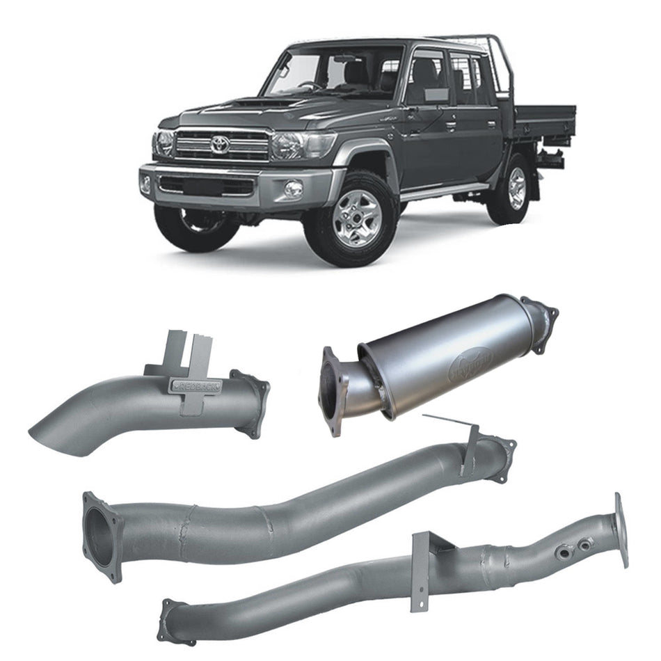 Redback Extreme Duty 4" DPF Back Exhaust for Toyota Landcruiser 79 Series Dual Cab
