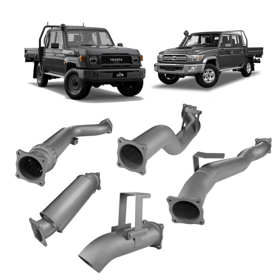 Redback Extreme Duty 4" Turbo Back Exhaust for Toyota Landcruiser 79 Series Dual Cab (2012 - 2024)